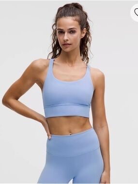 Lululemon Energy Longline Bra size 14 Sinatra Blue